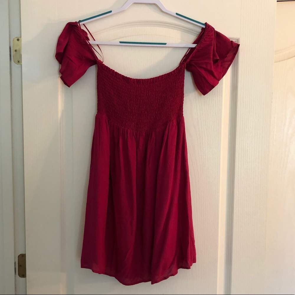 • BOUTIQUE • off the shoulder pink summer dress